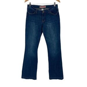 Gap Women's Cotton‎ Stretch Long And Lean Wide Leg Jeans Blue Size 6R